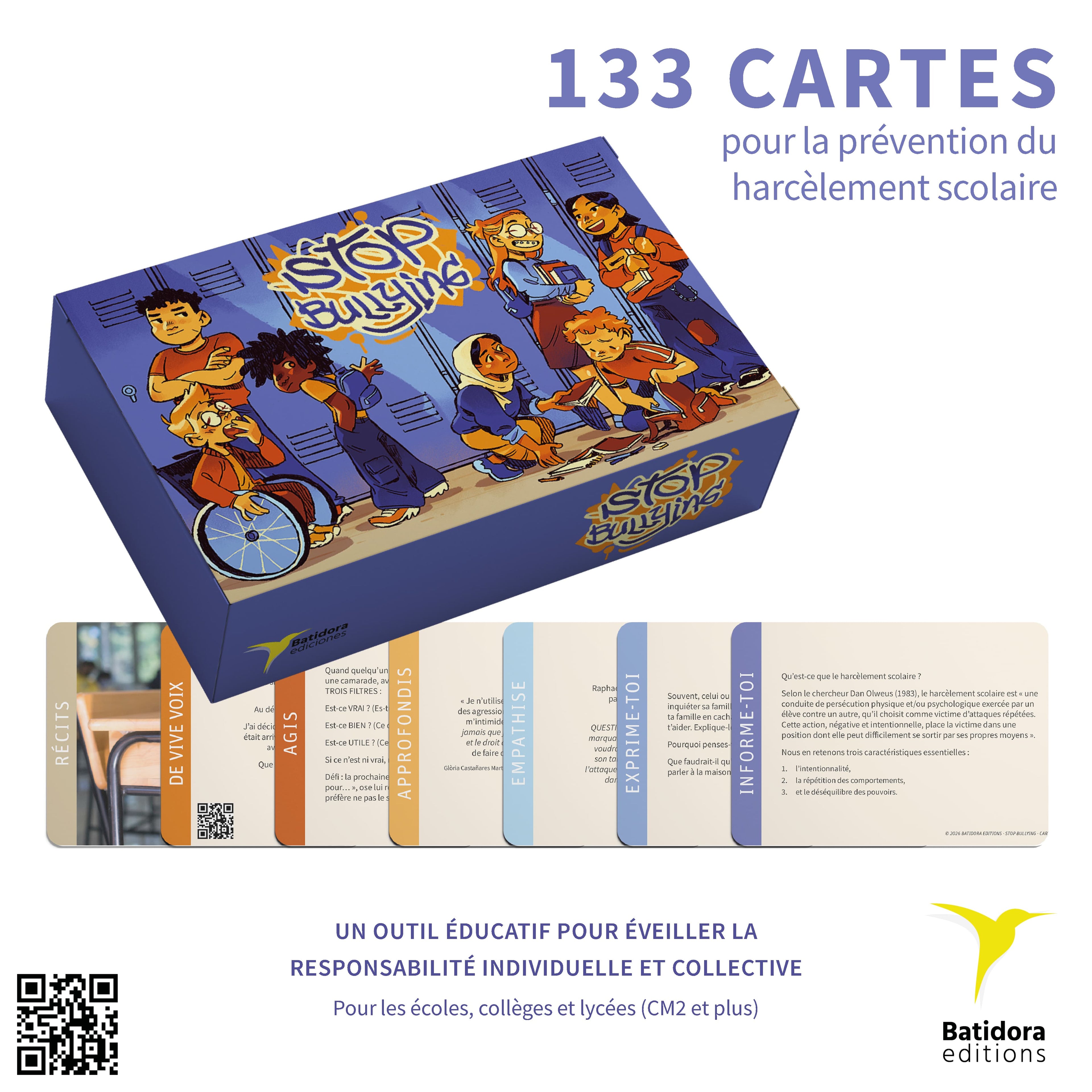 STOP Bullying édition française — 133 cartes pour la prévention du harcèlement scolaire